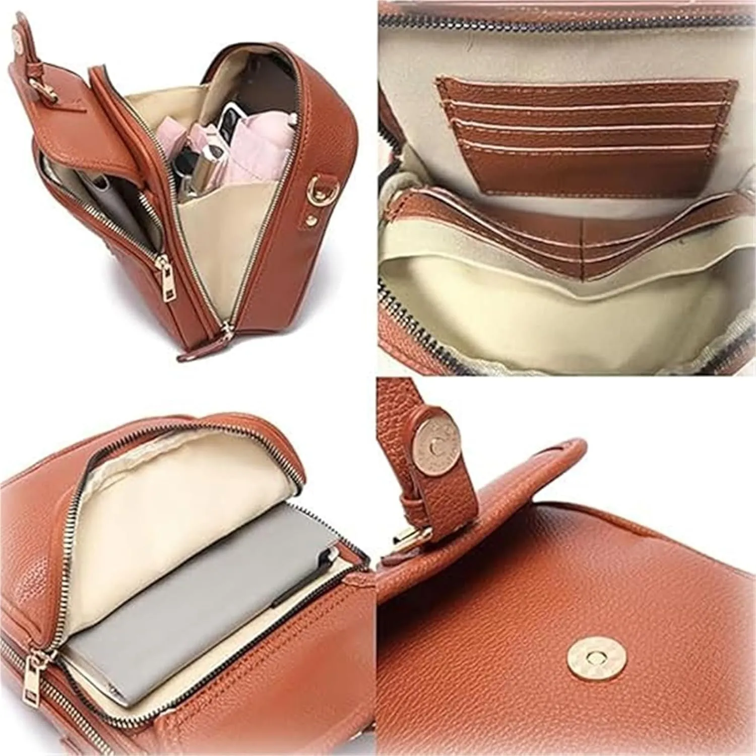 Tojoyride Crossbody Bag, Vintage Anti Theft Purse, Small Crossbody Bags for Women Adjustable Strap, 10 Card Slots