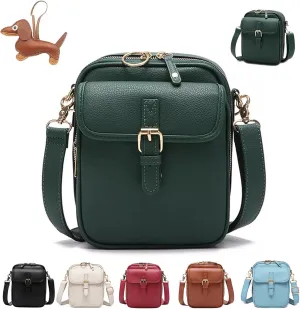 Tojoyride Crossbody Bag, Vintage Urvashi Crossbody Bag with 10 Card Slots, Women Shoulder Handbags with Anti-Theft Zipper
