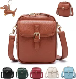 Tojoyride Crossbody Bag, Vintage Urvashi Crossbody Bag with 10 Card Slots, Women Shoulder Handbags with Anti-Theft Zipper