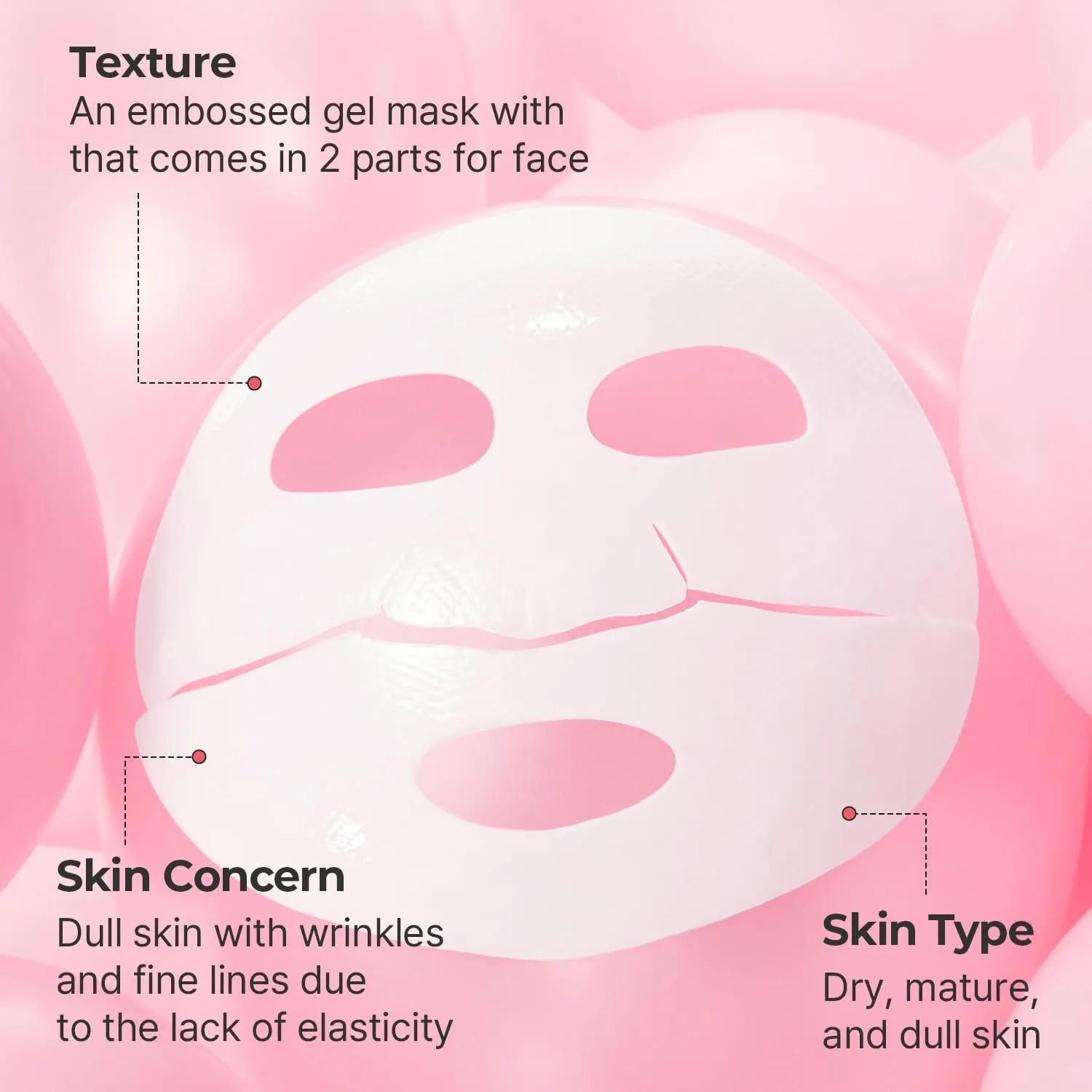 Torriden CELLMAZING Collagen Firming Gel Facial Sheet Mask (4 sheets) | Face Mask Only | 5D Collagen Complex, Amino Acid Complex, Peptide