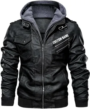 Traditional Eastern Dragon Symbol Custom With Name Motorcycle Riding PU Leather Vest Coat Jacket For Men US