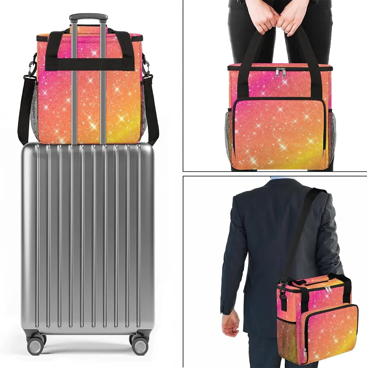 Travel Coffee Maker Carrying Bag Compatible with K-Mini or K-Mini Plus, Stars Galaxy Single Cup Coffee Maker Travel Bag Portable Storage Bag with Shoulder Strap