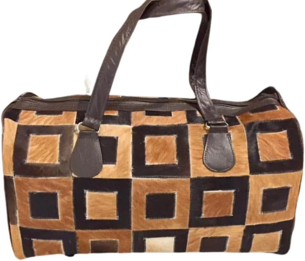 Travel Duffel Bag cowhide Stylish Weekender, Gym, Sport & Overnight Tote for Men and Women, Durable Leather Weekender Bag for Every Adventure