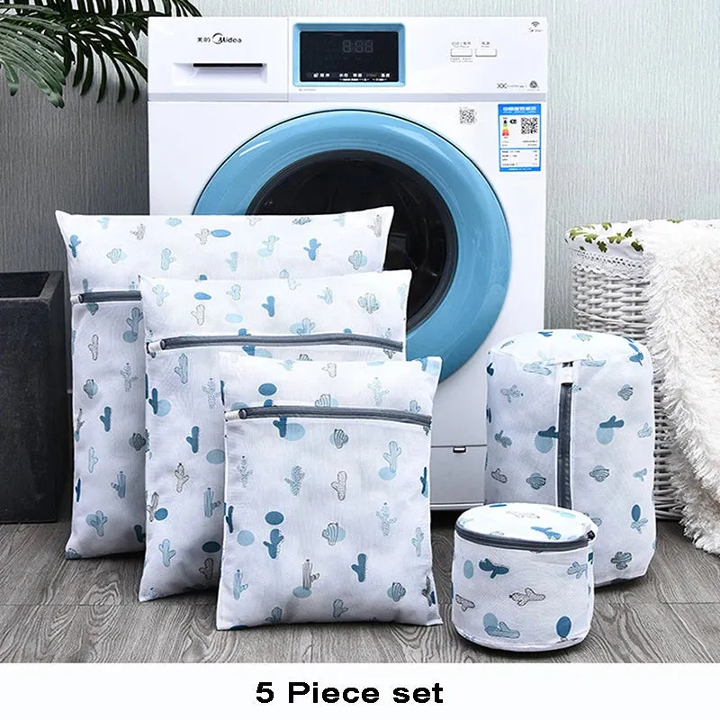 Travel Foldable Mesh Laundry Bag Set - Underwear and Bra Wash Bags for Organized Laundry