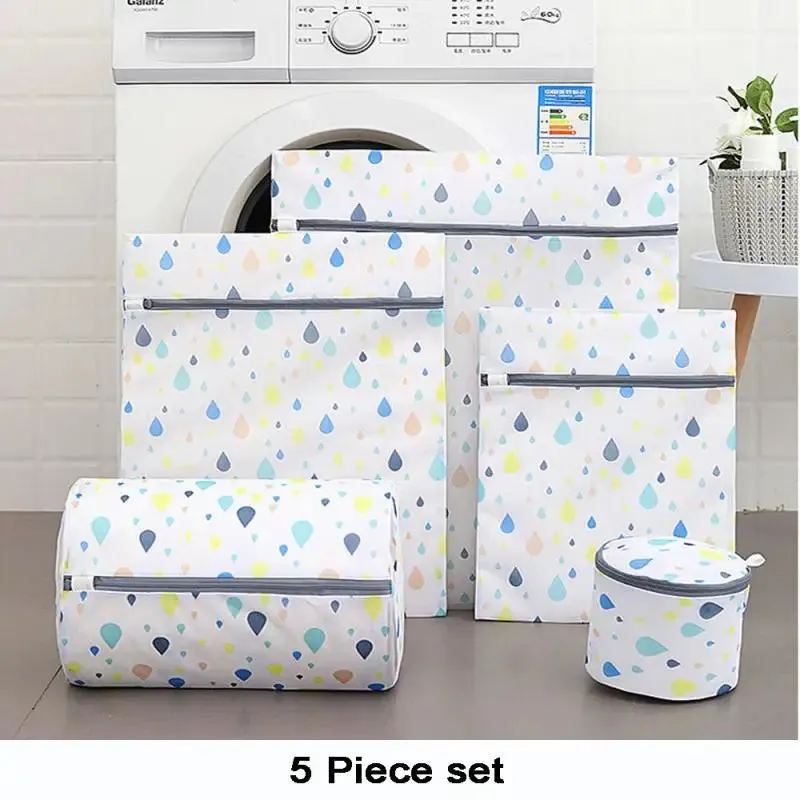 Travel Foldable Mesh Laundry Bag Set - Underwear and Bra Wash Bags for Organized Laundry
