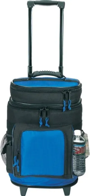 Travel5.0 Deluxe Ripstop Beach Travel Rolling Cooler with Wheels, - Red