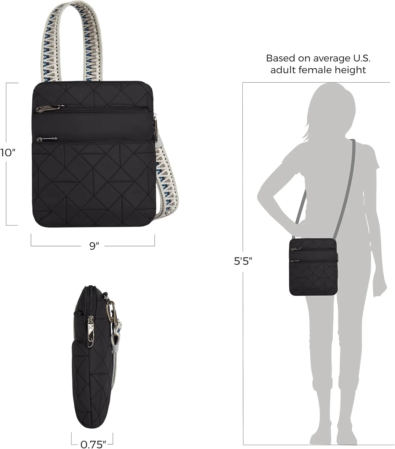 Travelon Anti-Theft Boho Slim Crossbody