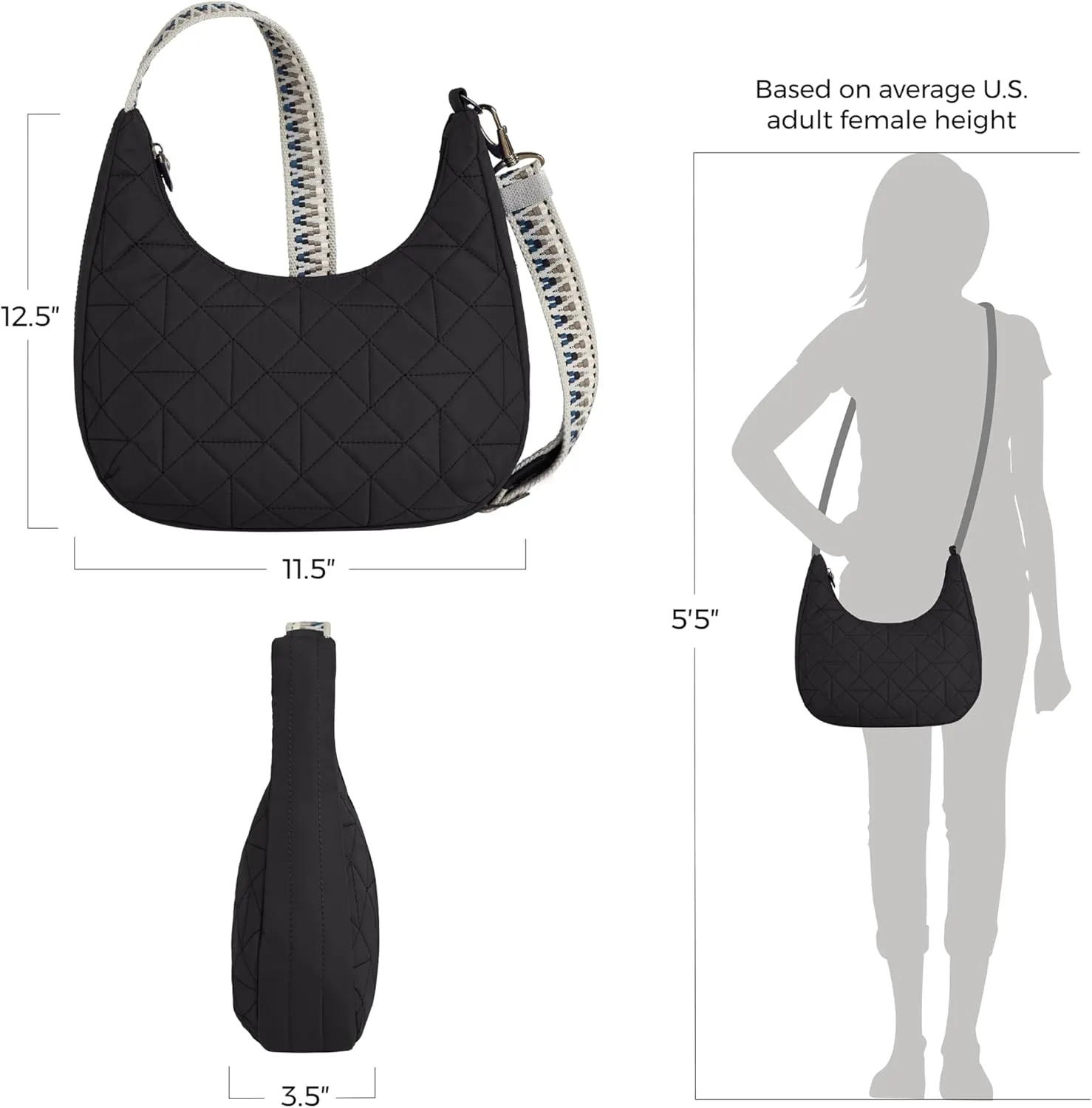 Travelon Anti-Theft Boho Slouchy Crossbody