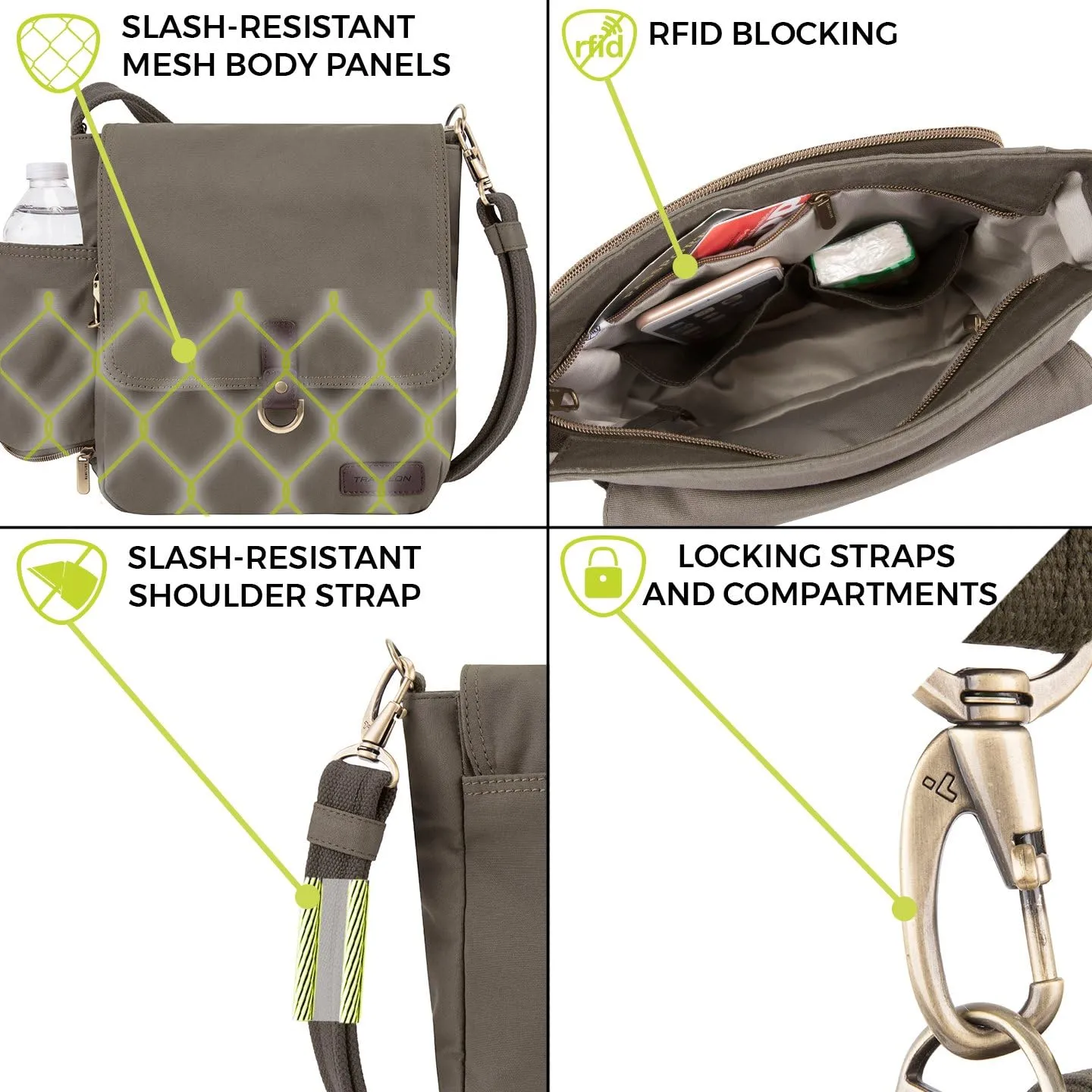 Travelon Anti-Theft Courier Tour Bag
