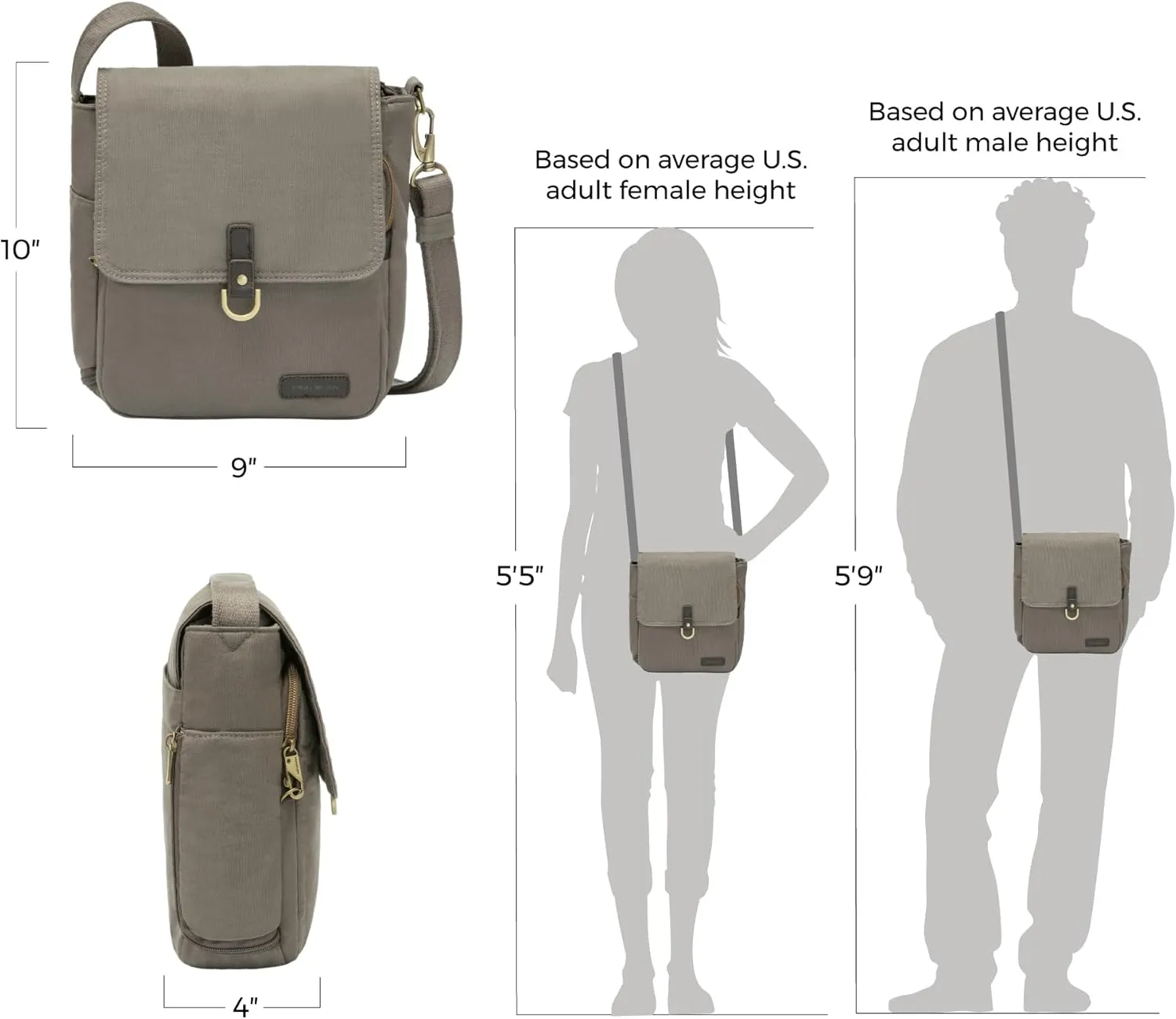 Travelon Anti-Theft Courier Tour Bag
