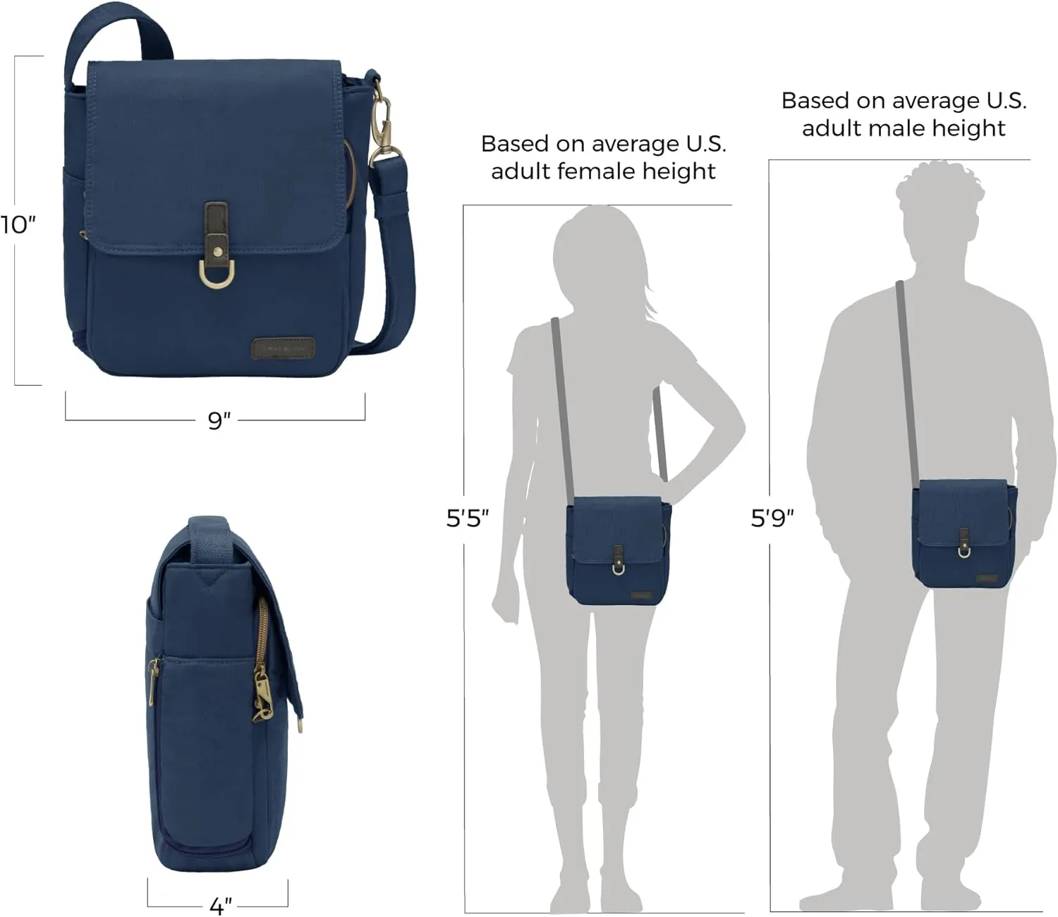 Travelon Anti-Theft Courier Tour Bag