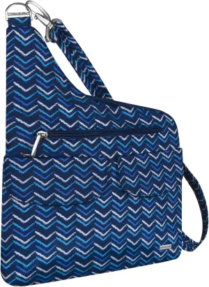 Travelon Anti-Theft Cross-Body Bag, Two Pocket (A V STRIPE)