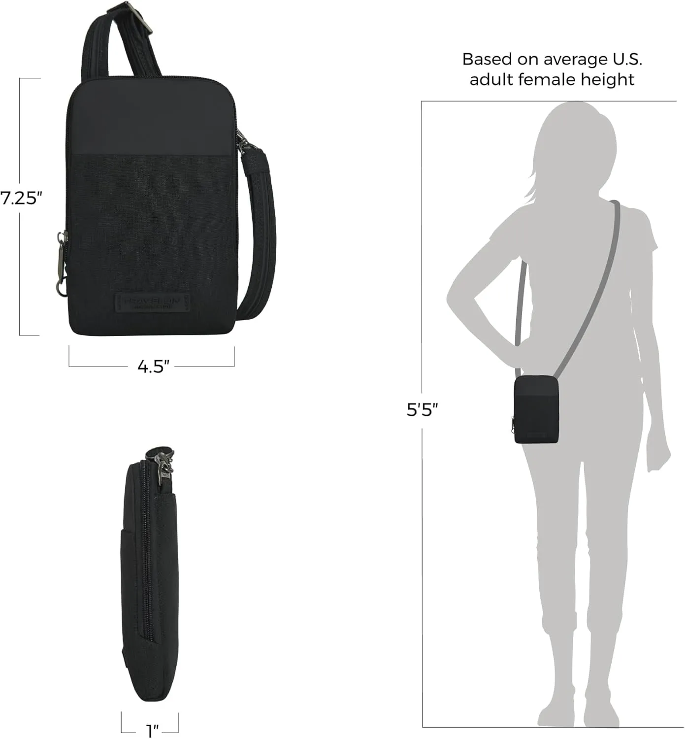Travelon Anti-Theft Metro Stadium Mini Crossbody