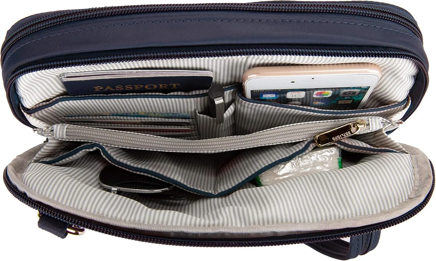 Travelon Women's Anti-theft Tailored East/West Organizer Chrossbody