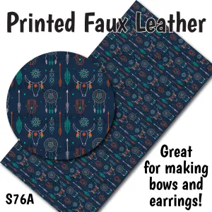 Tribal Pattern - Faux Leather Sheet (SHIPS IN 3 BUS DAYS)