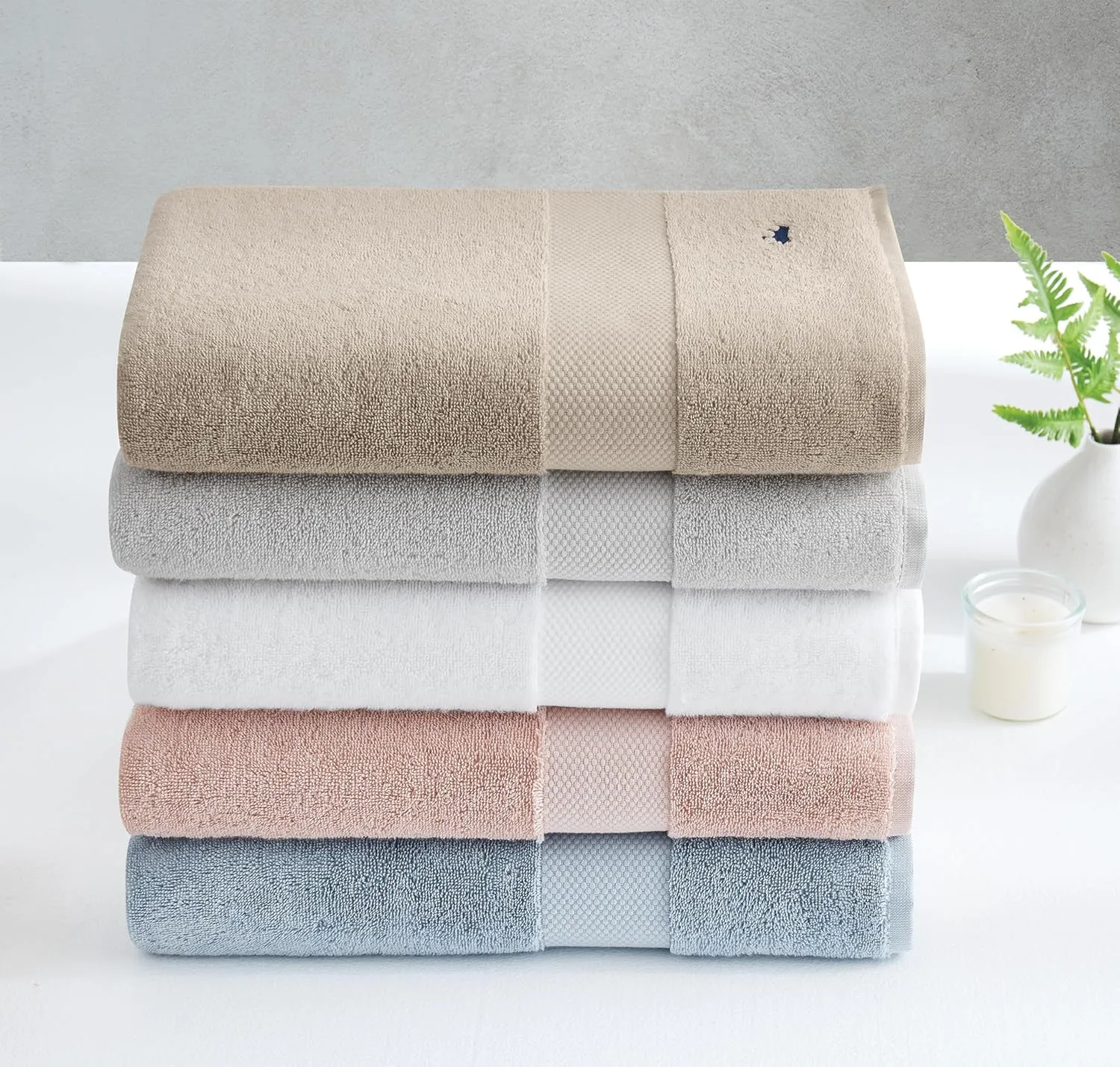 Turkish Cotton Towels Khaki Cotton 6-Piece 6 Pack Wash Cloth, Solid Color Themed, for Men and Women, Oeko-TEX Certified Confidence
