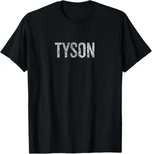 TYSON T-Shirt, Unisex-Adults & Kids, Black, Small, Short Sleeve