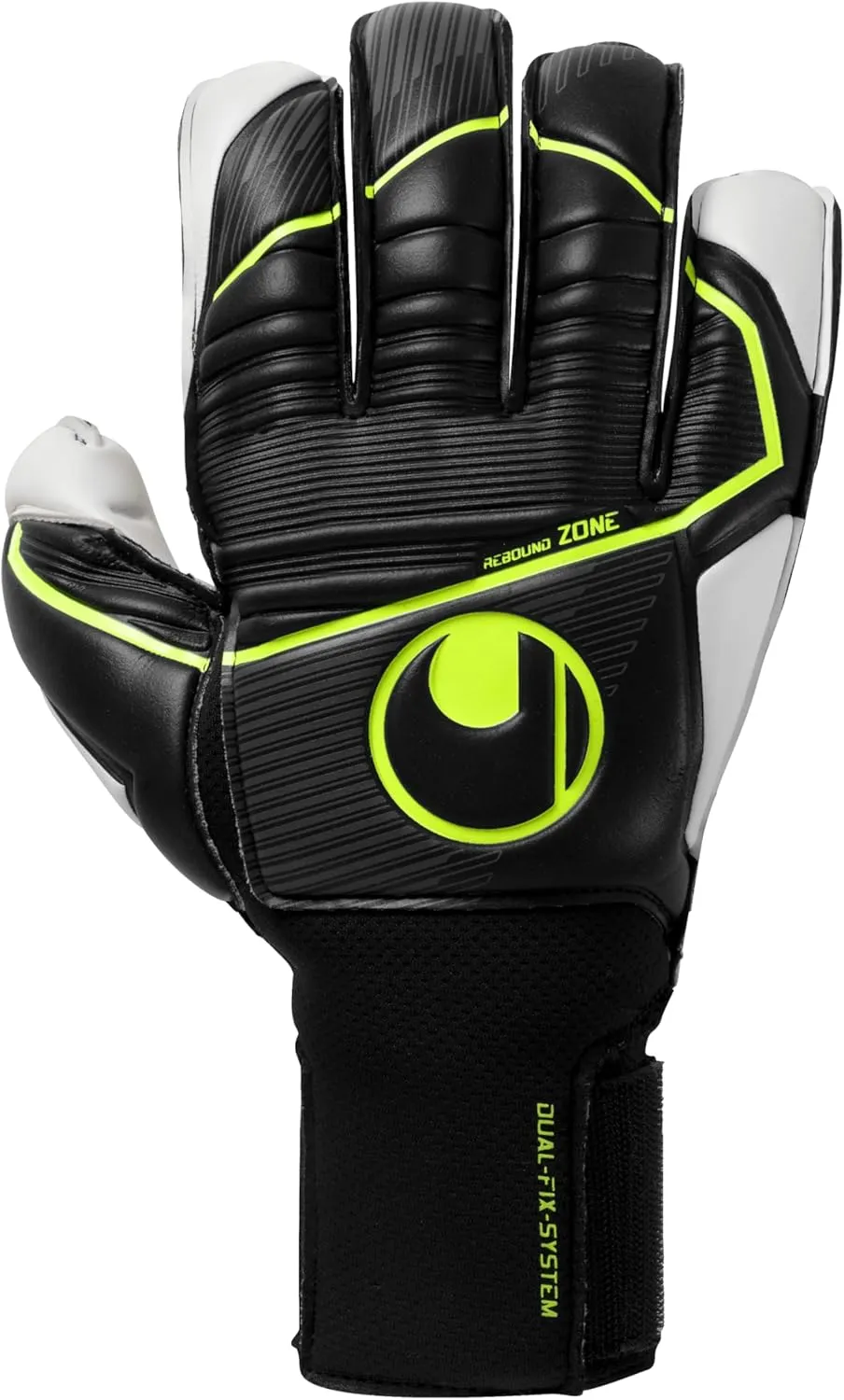 uhlsport Absolutgrip Flexframe Carbon Goalkeeper Gloves Size 7, Black