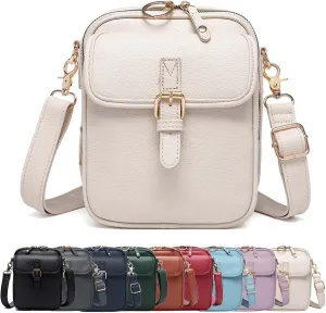 Urvashi Crossbody Leather Bag for women, Collaboraten1 Crossbody Leather Bag, with Built in Wallet, Vintage Anti-Theft