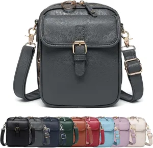 Urvashi Crossbody Leather Bag for women, Collaboraten1 Crossbody Leather Bag, with Built in Wallet, Vintage Anti-Theft