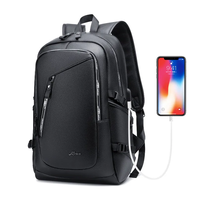USB Charging PU Backpack