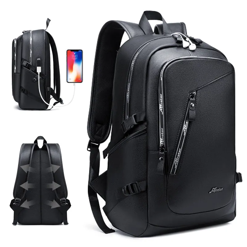 USB Charging PU Backpack