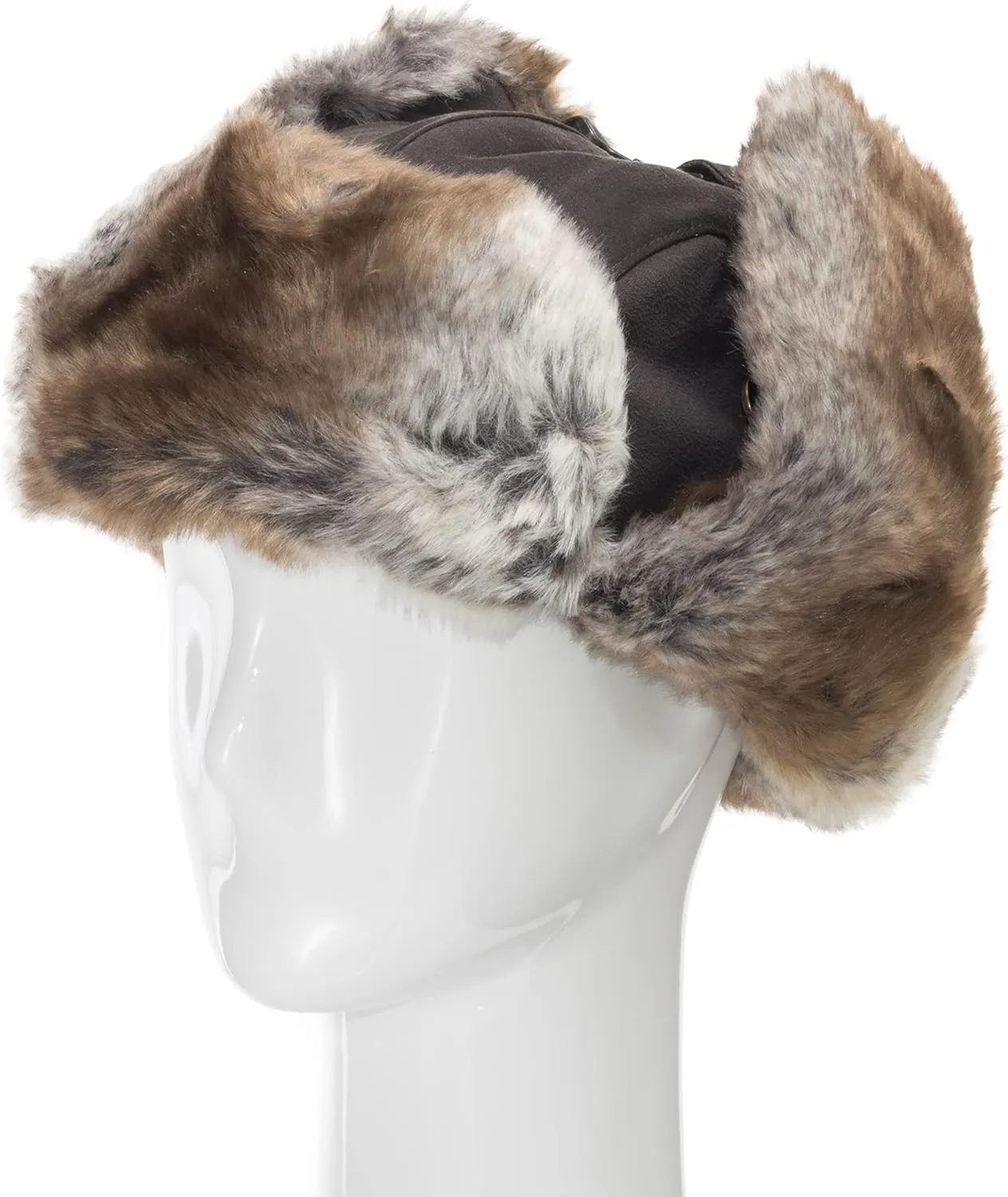 Ushanka Trooper Russian Pilot Aviator Leather Winter Trapper Hat Sizes