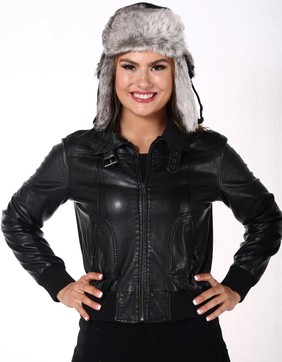 Ushanka Trooper Russian Pilot Aviator Leather Winter Trapper Hat Sizes