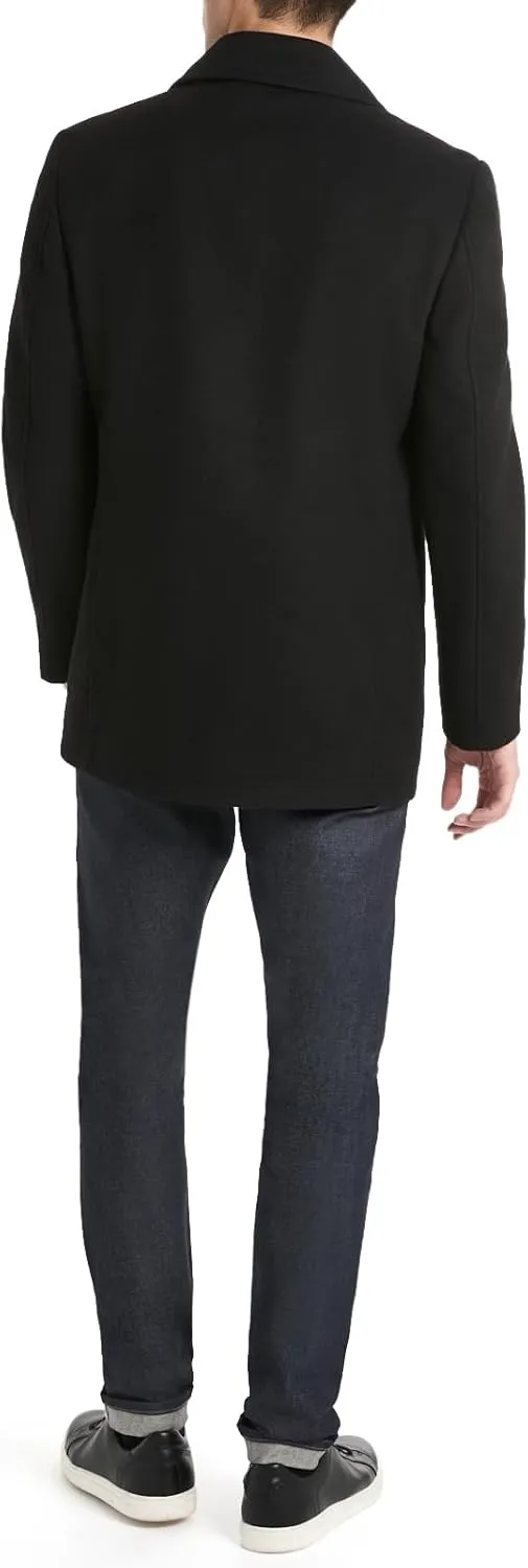 Van Heusen Men's Tatton Classic Double Breasted Peacoat