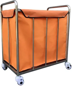 VejiA Trucks Kitchen Storage Trolley Hotel Rolling Laundry Sorter Cart with Handle on Wheels,Portable Lobby Corrector Linen Cart with Movable Storage Bag