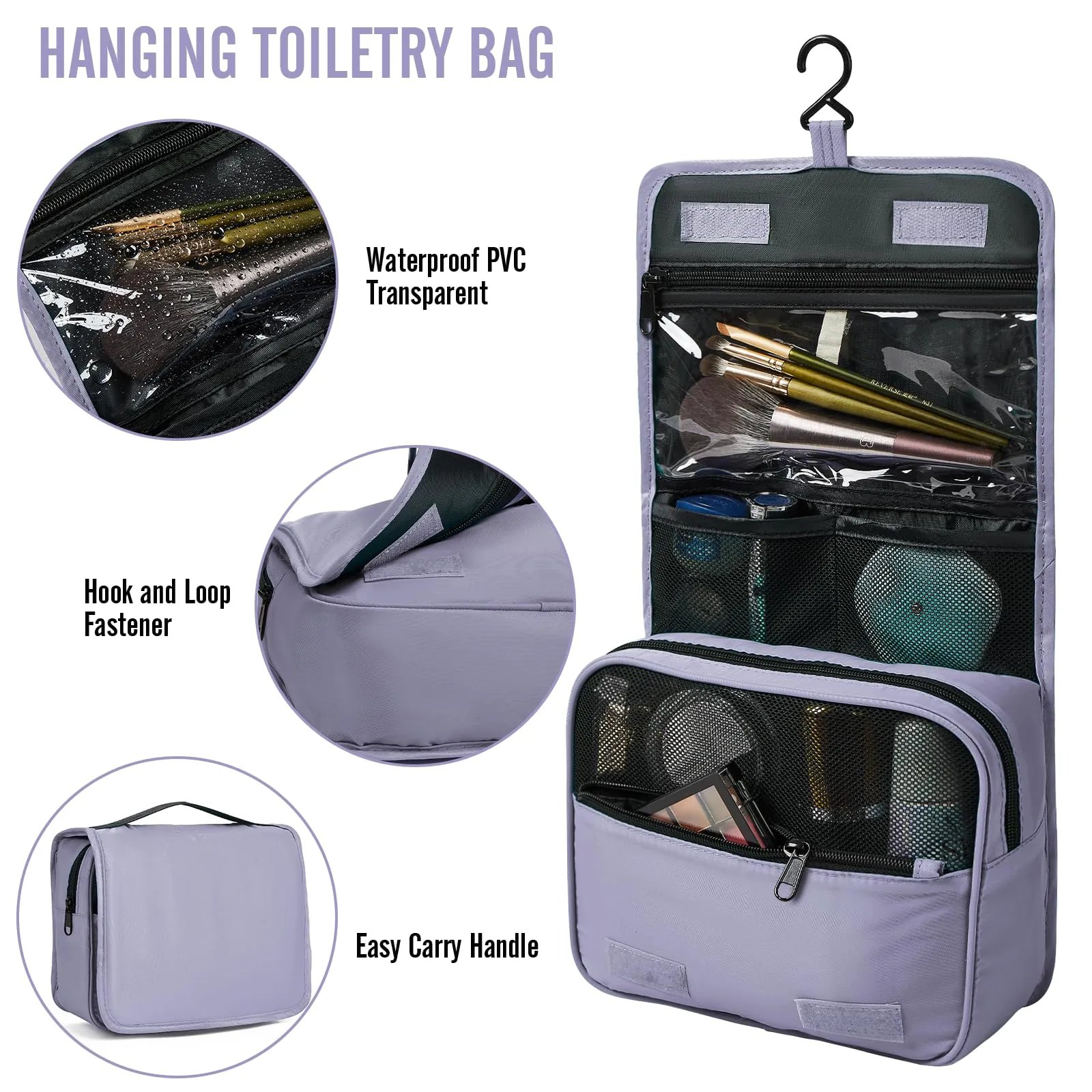 Veken 8-Piece Packing Cubes Set – Black Luggage Organizers in 4 Sizes for Travel & Road Trips