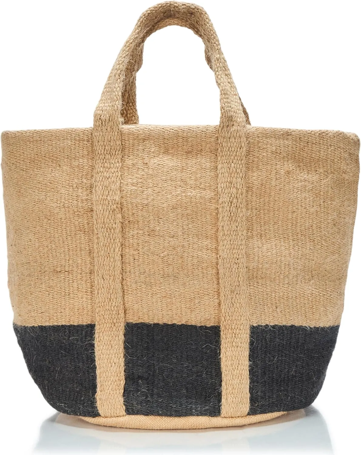 VELVET BY GRAHAM & SPENCER Dallas Basket Tote by Cleo Wade, Charcoal/Natural