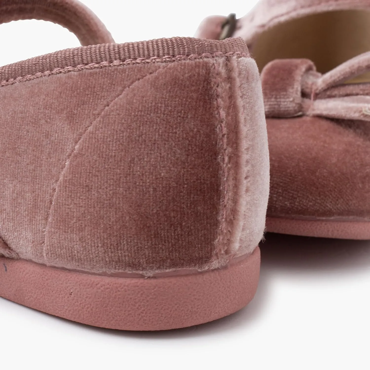 Velvet Mary Janes Girls with Bow