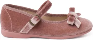 Velvet Mary Janes Girls with Bow