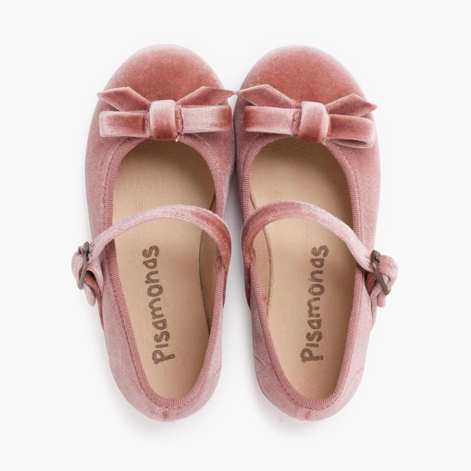 Velvet Mary Janes Girls with Bow