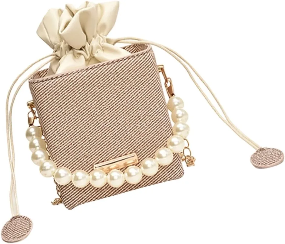 Versatile Bucket Bag For Women Shoulder Bags with Detachable Chain Strap Evening Purse Top Handle Bag Handbag