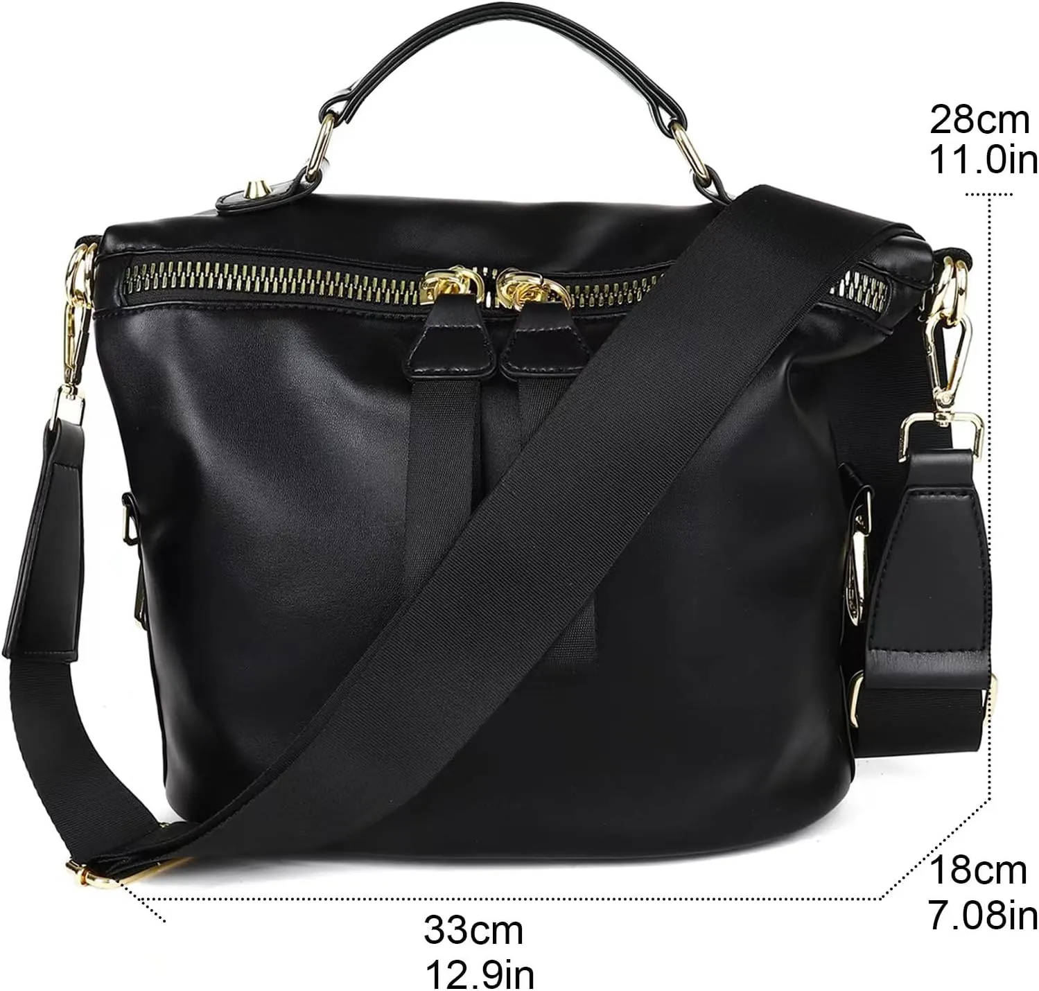 VGOAL Crossbody Bags for Women, Large-Capacity Women Handbag Casual Lightweight Travel Shopping Waterproof Shoulder Bag