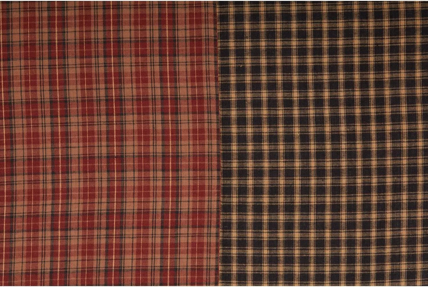 VHC Brands, Beckham, Cotton, 16x60, Patchwork Valance, Red