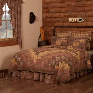 VHC Brands Prescott Patchwork Cotton Rustic Pre-Washed Luxury Bedding Accessory, Lux King Quilt 120x105