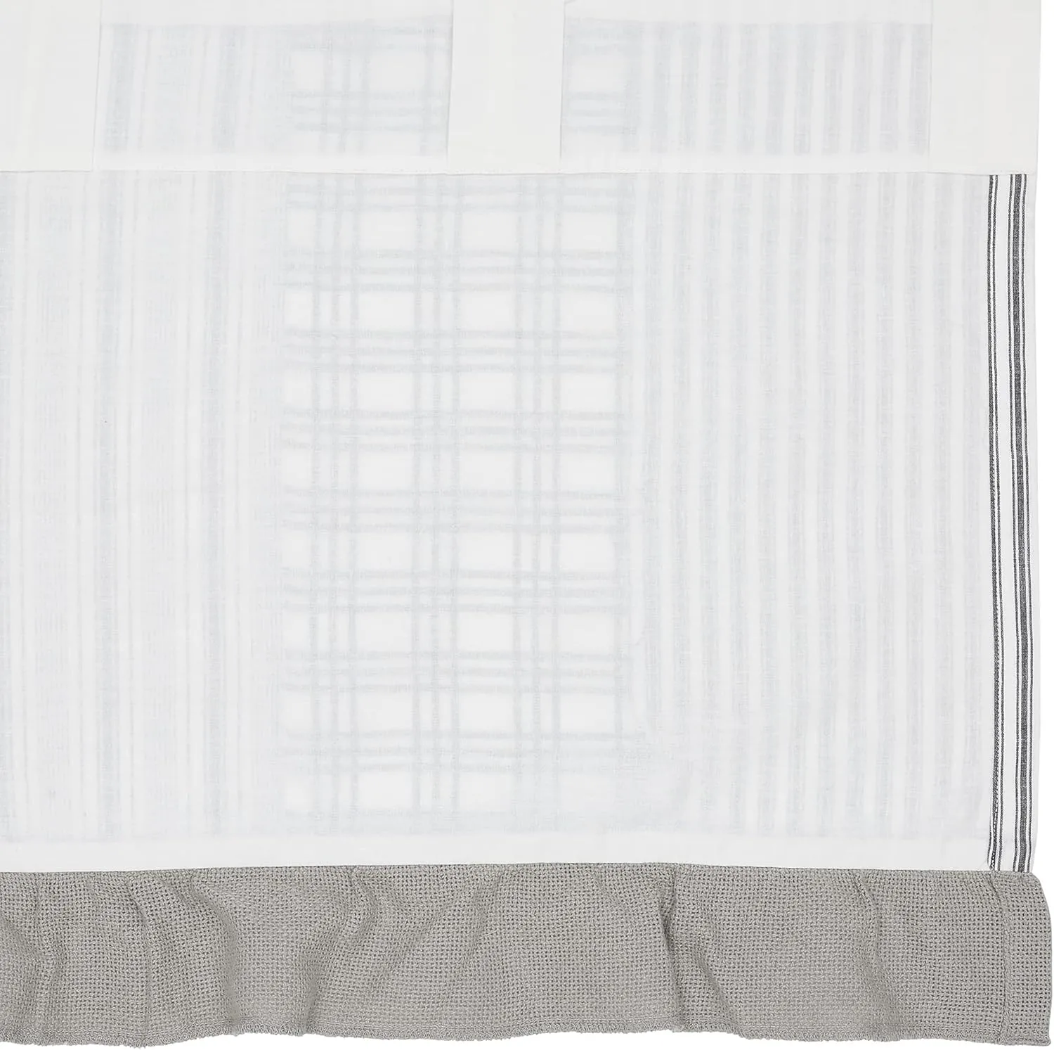 VHC Brands, Sawyer Mill Patchwork Valance, Black, 19x73