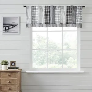 VHC Brands, Sawyer Mill Patchwork Valance, Black, 19x73