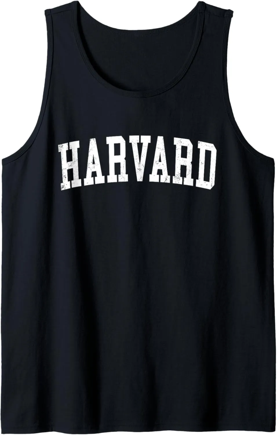 Vintage Harvard IL Distressed White Varsity Style Tank Top