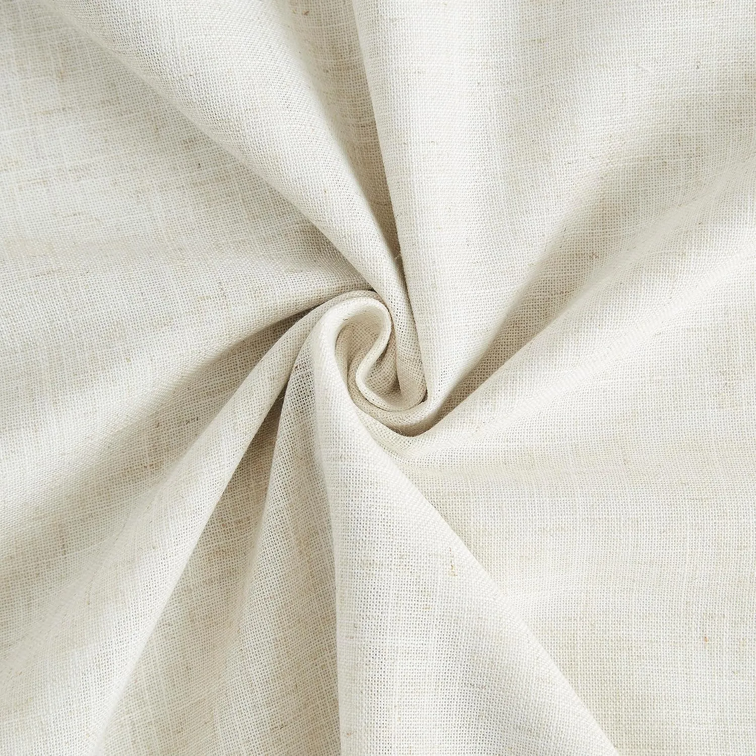 Vision Home Natural Linen Full Blackout Curtains Grommet Total Room Darkening Window Curtains 84 inches Long for Bedroom Living Room Energy Efficient Thermal Insulated Rustic Drapes 2 Panels 58"Wx84"L