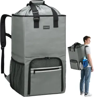 Vorspack Laundry Bag Backpack - Extra Large Laundry Bags with Shoulder Straps Heavy-duty 2 in 1 Laundry Hamper Basket for College Dorm Camp Laundromat Room Essentials - Grey