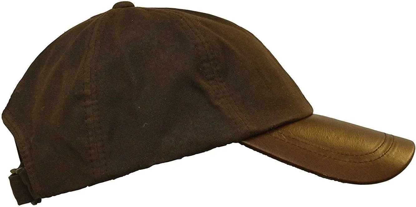 Walker and Hawkes - Wax Brunswick Baseball Cap w/Leather Peak - One-Size