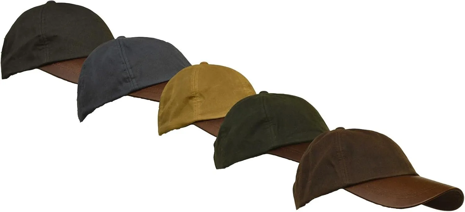 Walker and Hawkes - Wax Brunswick Baseball Cap w/Leather Peak - One-Size