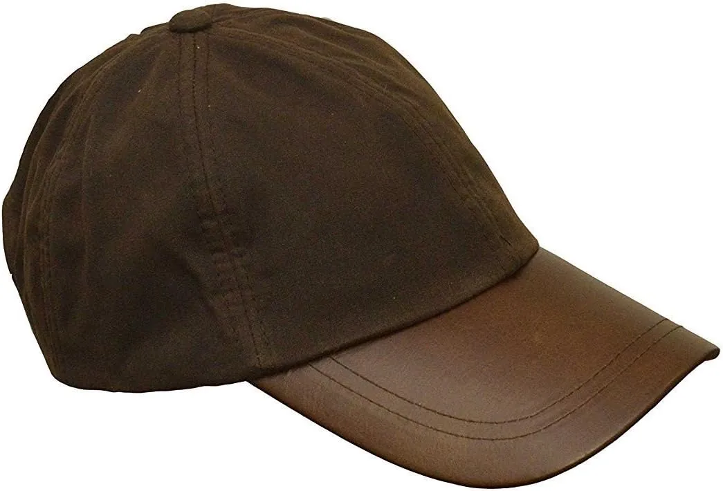 Walker and Hawkes - Wax Brunswick Baseball Cap w/Leather Peak - One-Size