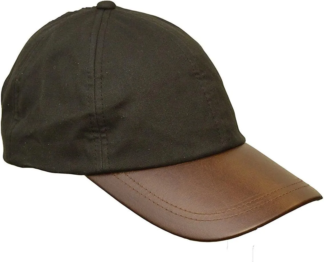 Walker and Hawkes - Wax Brunswick Baseball Cap w/Leather Peak - One-Size
