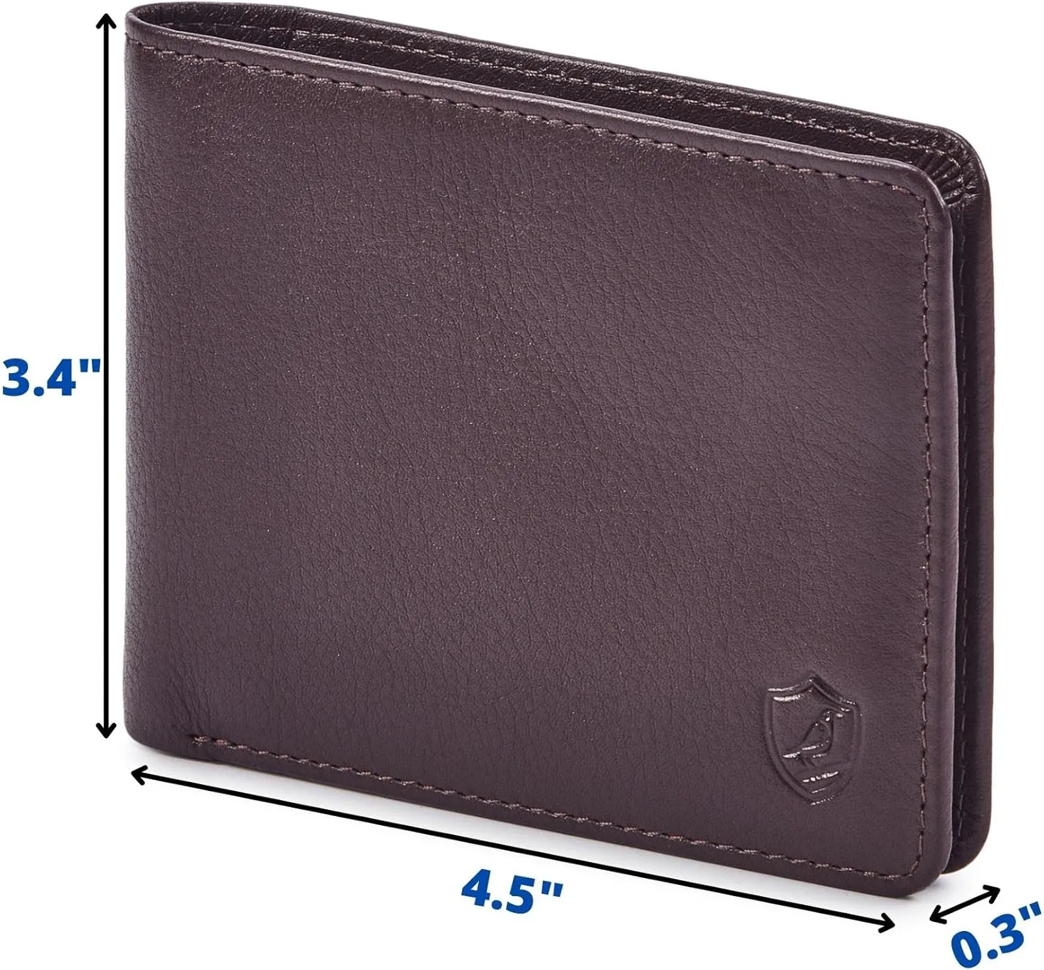 Wallet for Men Bifold Real Leather RFID Blocking Front Pocket Ultra Slim & Thin Stylish Minimalist with ID Window in Gift Box (Nappa, Chocolate)