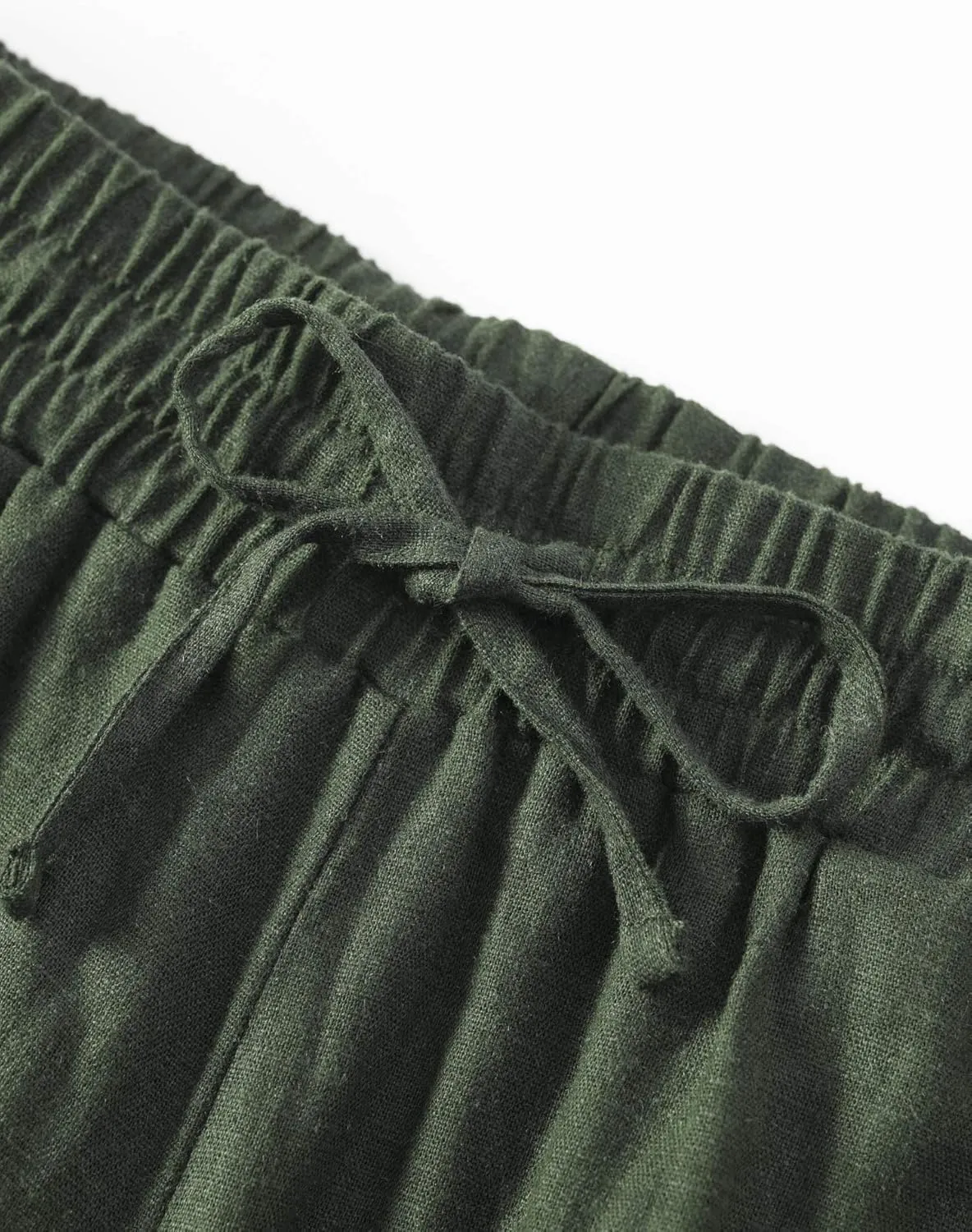 Weintee Women's Linen Crop Pants Capris with Pockets